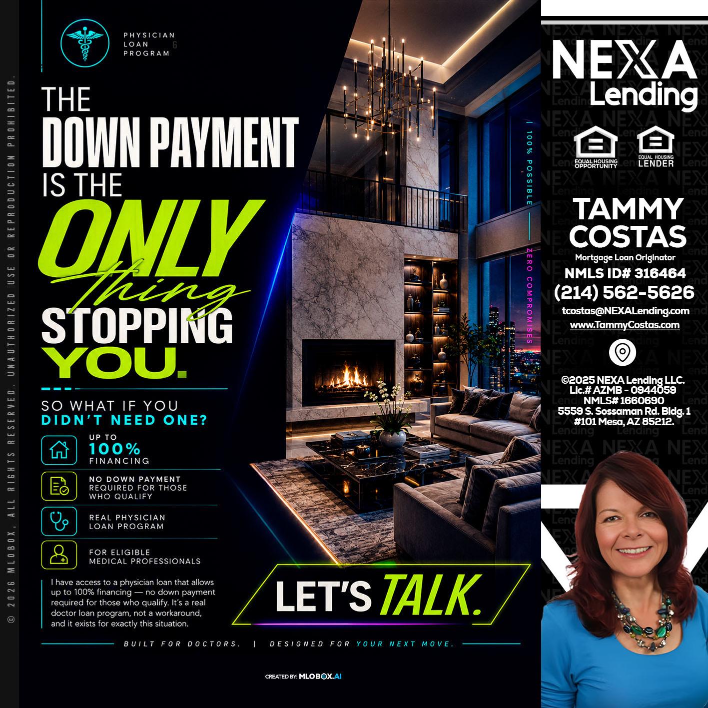 THE DOWN PAYMENT - Tammy Costas -Mortgage Loan Originator