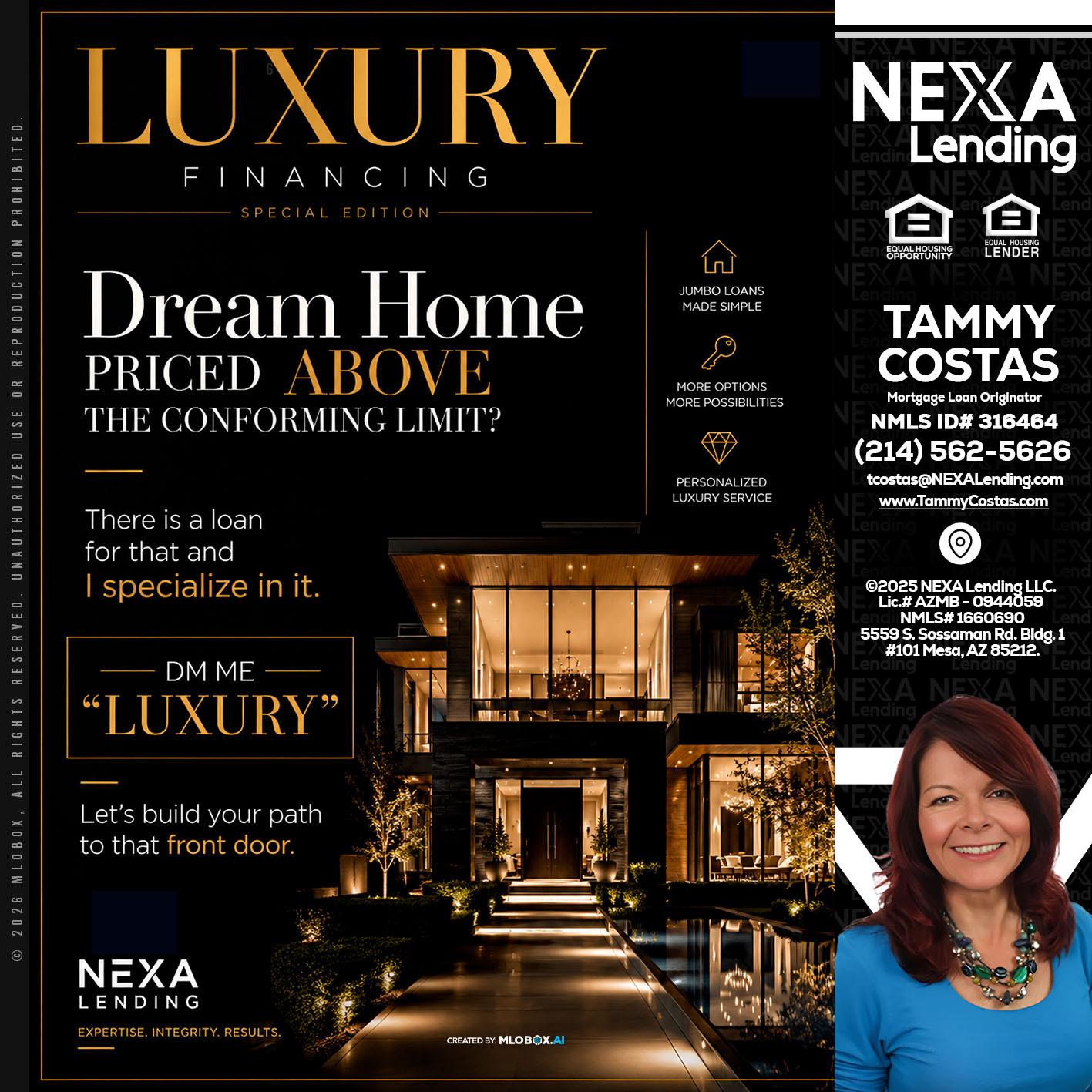 LUXURY - Tammy Costas -Mortgage Loan Originator