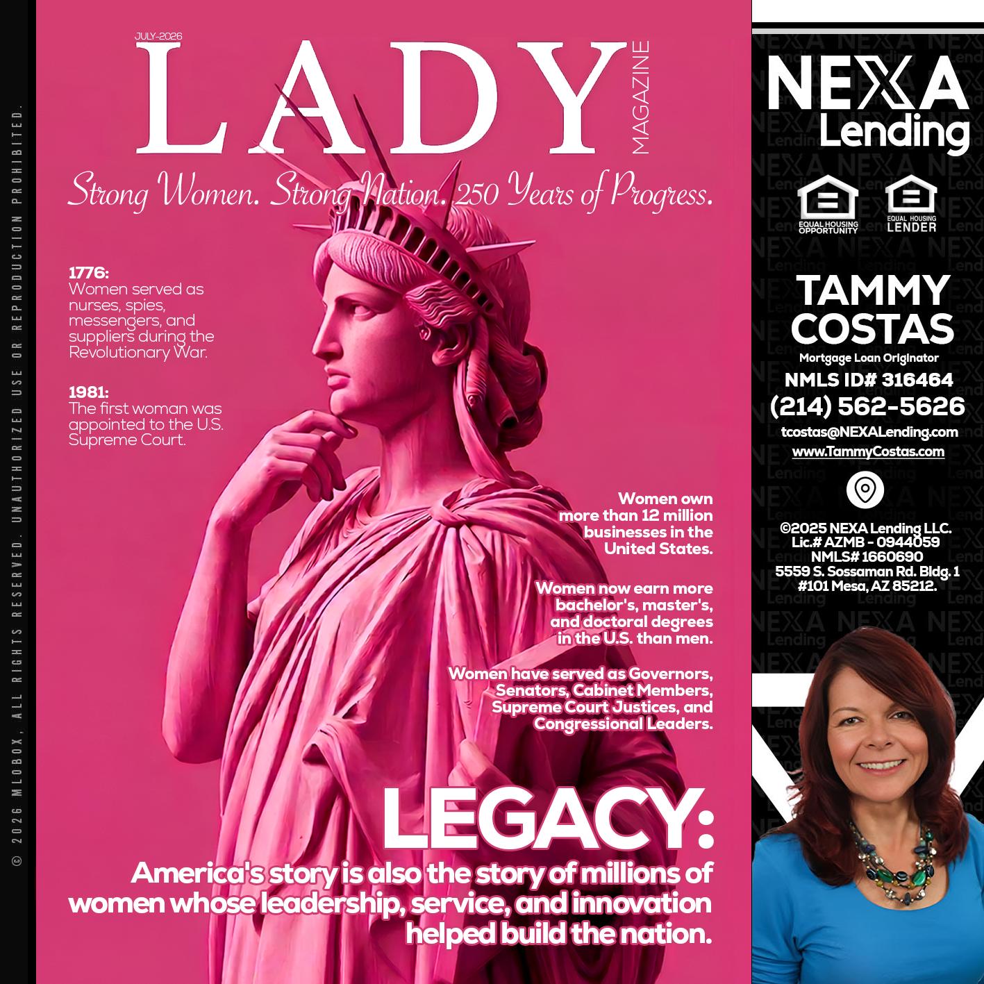 LADY LIBERTY! - Tammy Costas -Mortgage Loan Originator