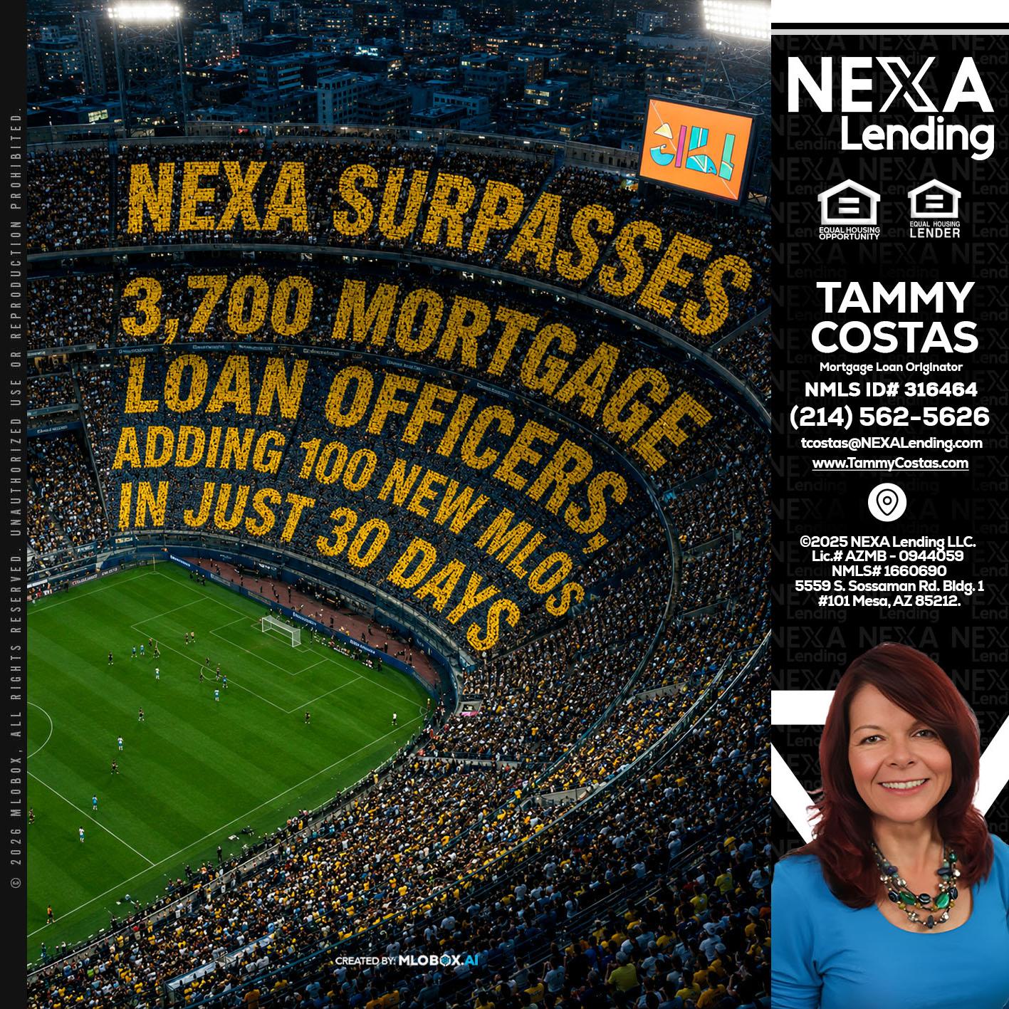 NEXA SURPASSES - Tammy Costas -Mortgage Loan Originator