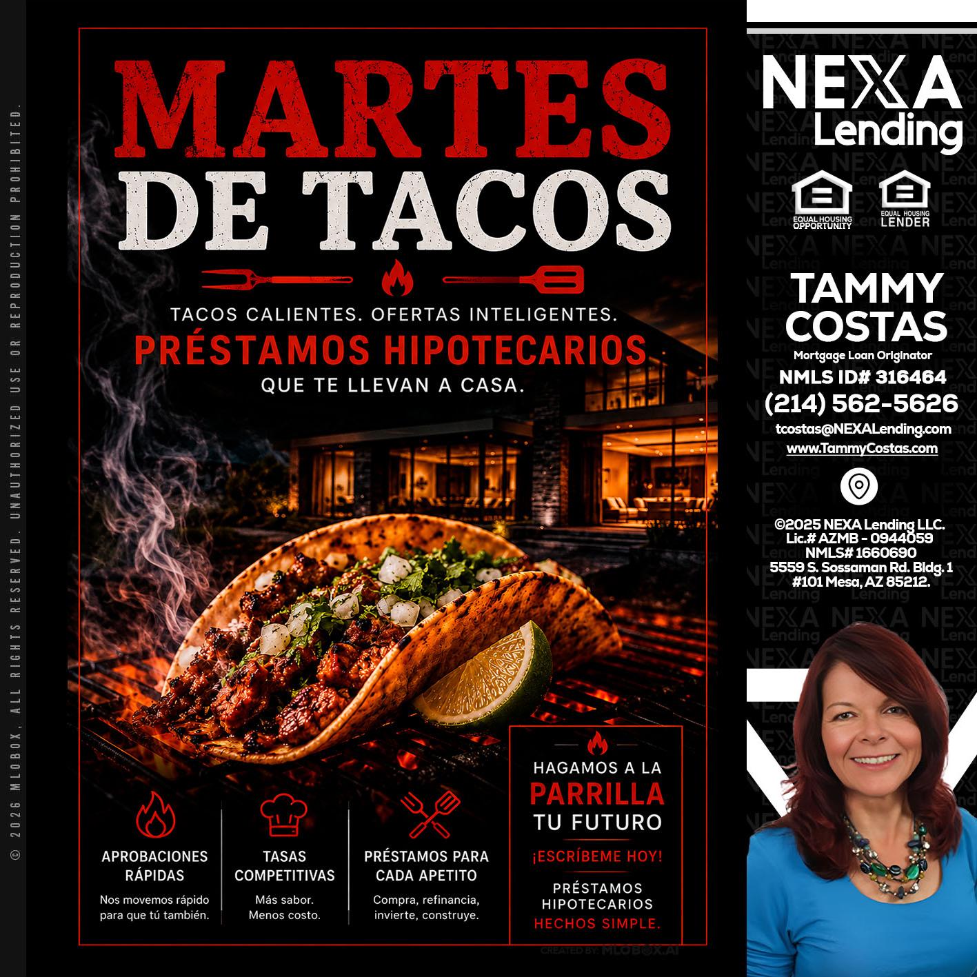 martes de tacos - Tammy Costas -Mortgage Loan Originator